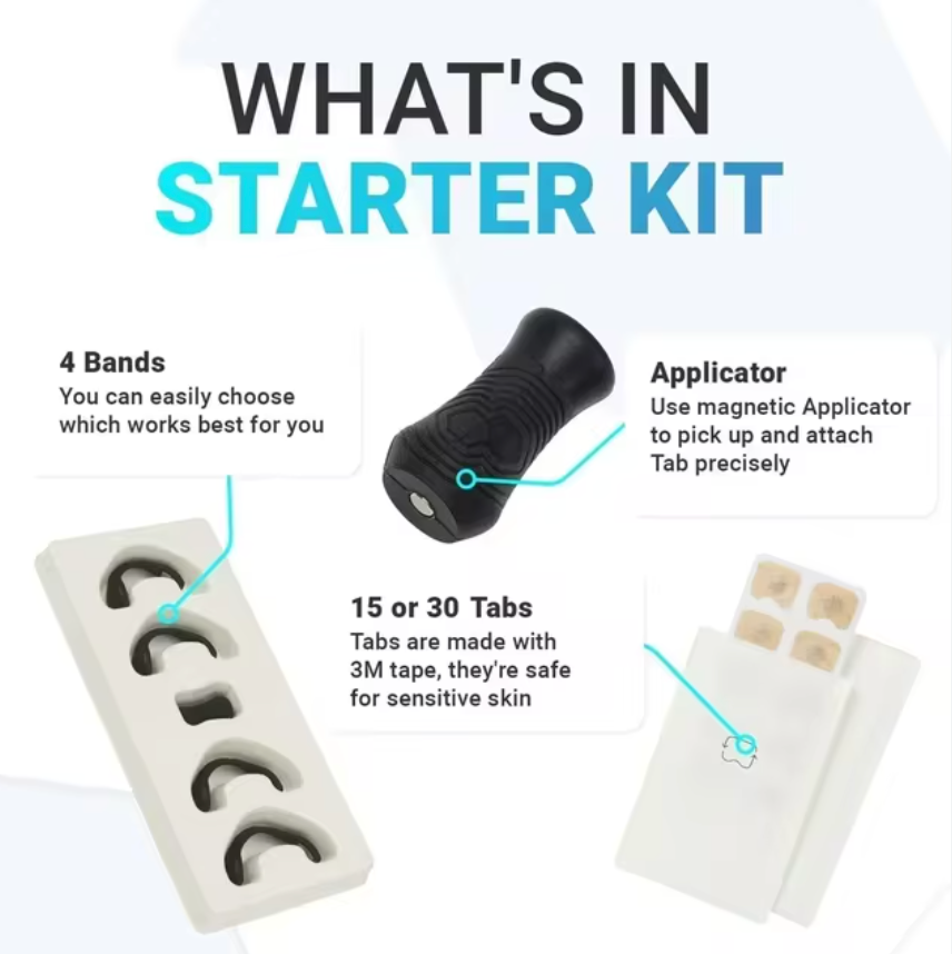 Intake Breathing Nasal Strip Starter Kit (15 Count, Black) - Boost Oxygen Intake, Reduce Snoring, Improve Sleep