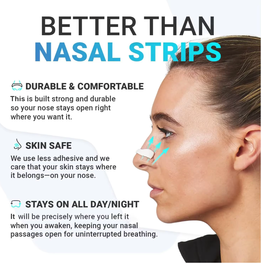 Intake Breathing Nasal Strip Starter Kit (15 Count, Black) - Boost Oxygen Intake, Reduce Snoring, Improve Sleep